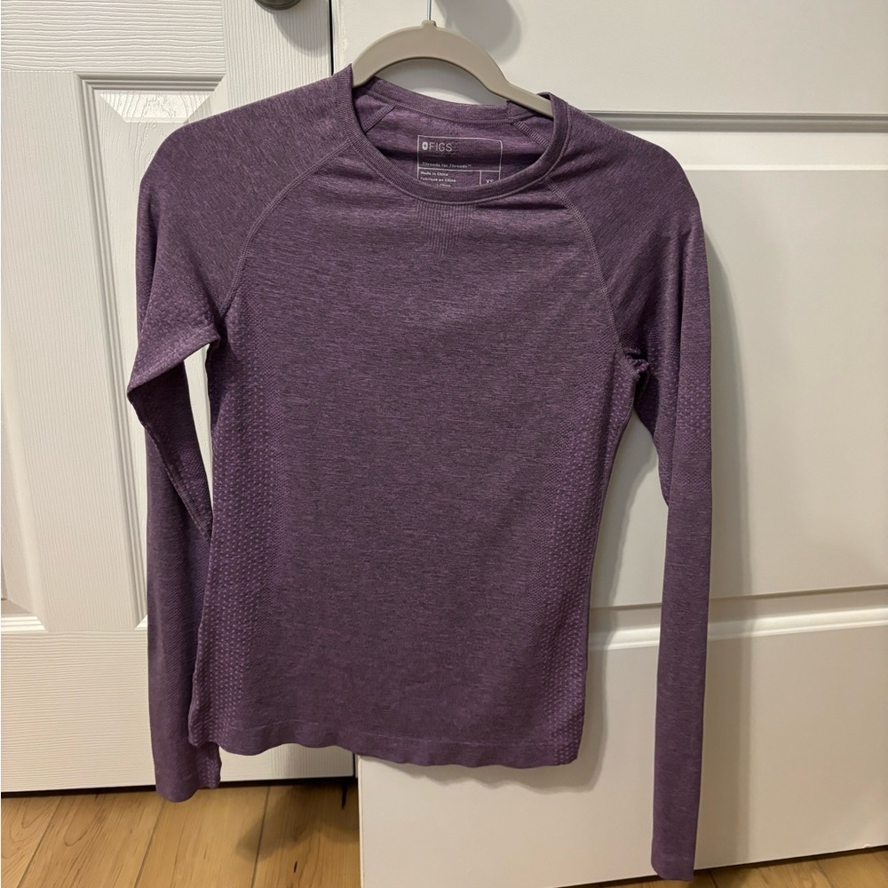 Figs Salta Seamless long sleeve Underscrub purple
